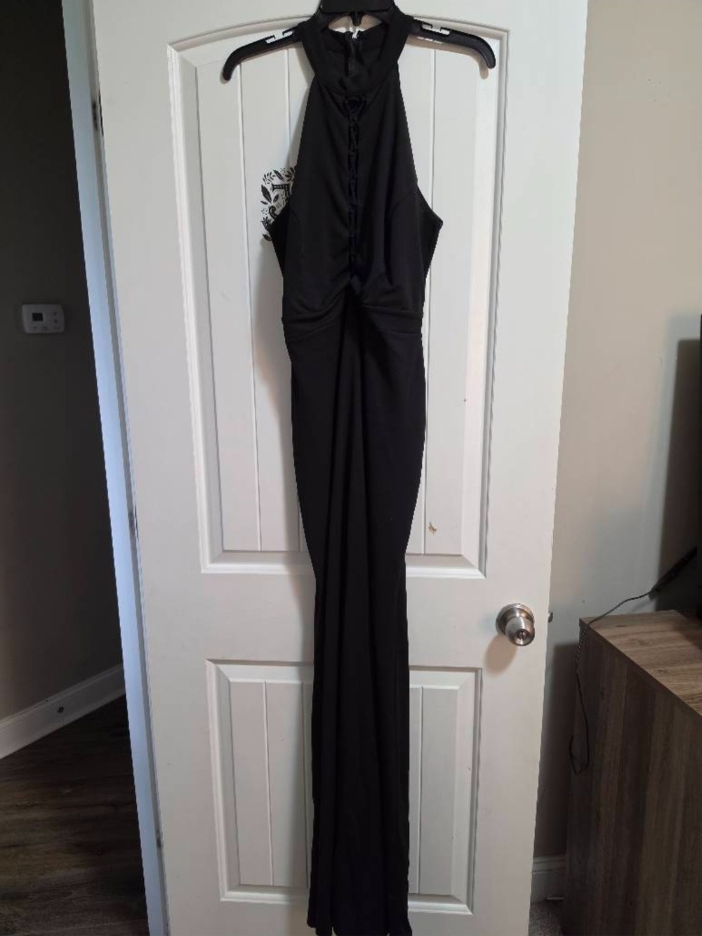 Windsor Black Halter Maxi Dress